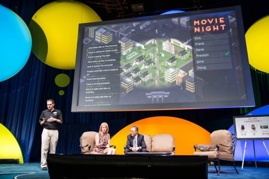 On Stage Demoing Movie Night