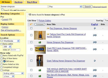 eBay Search Results